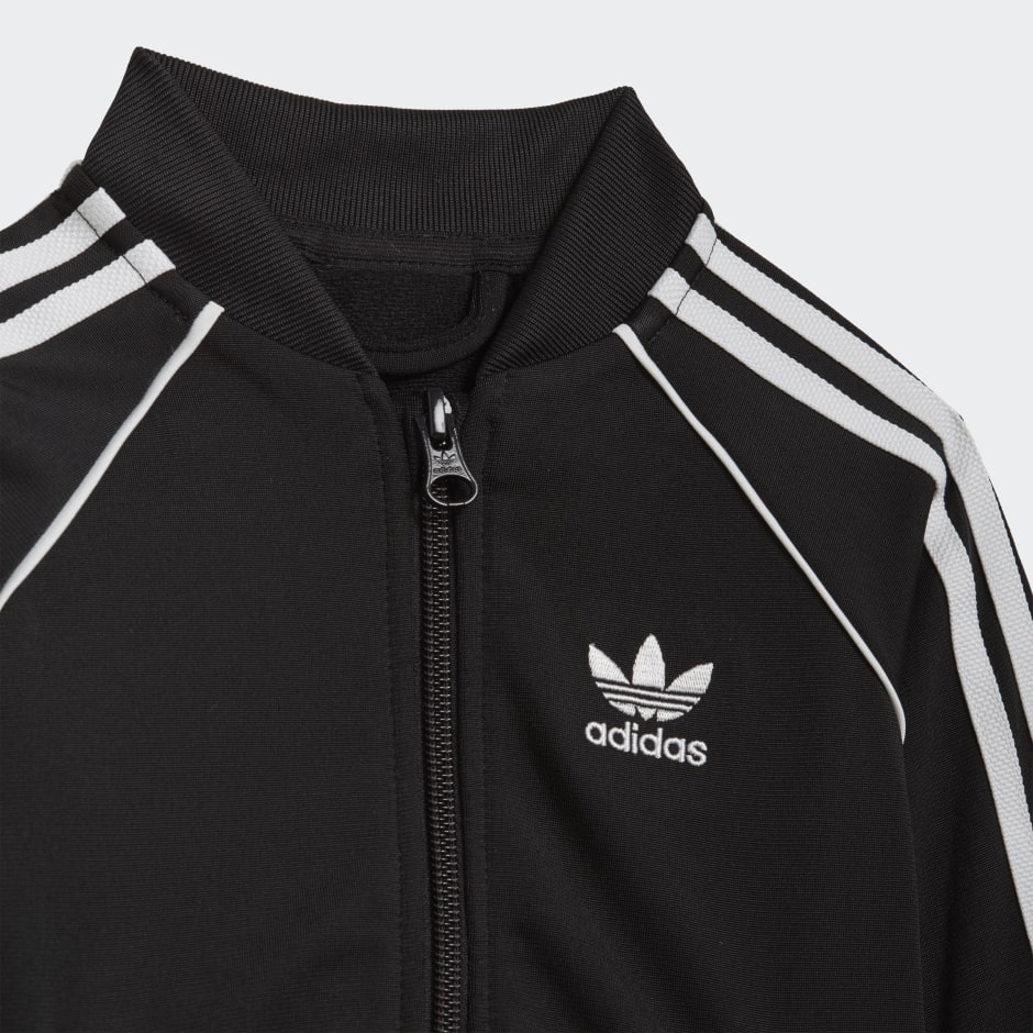 adidas sst black tracksuit