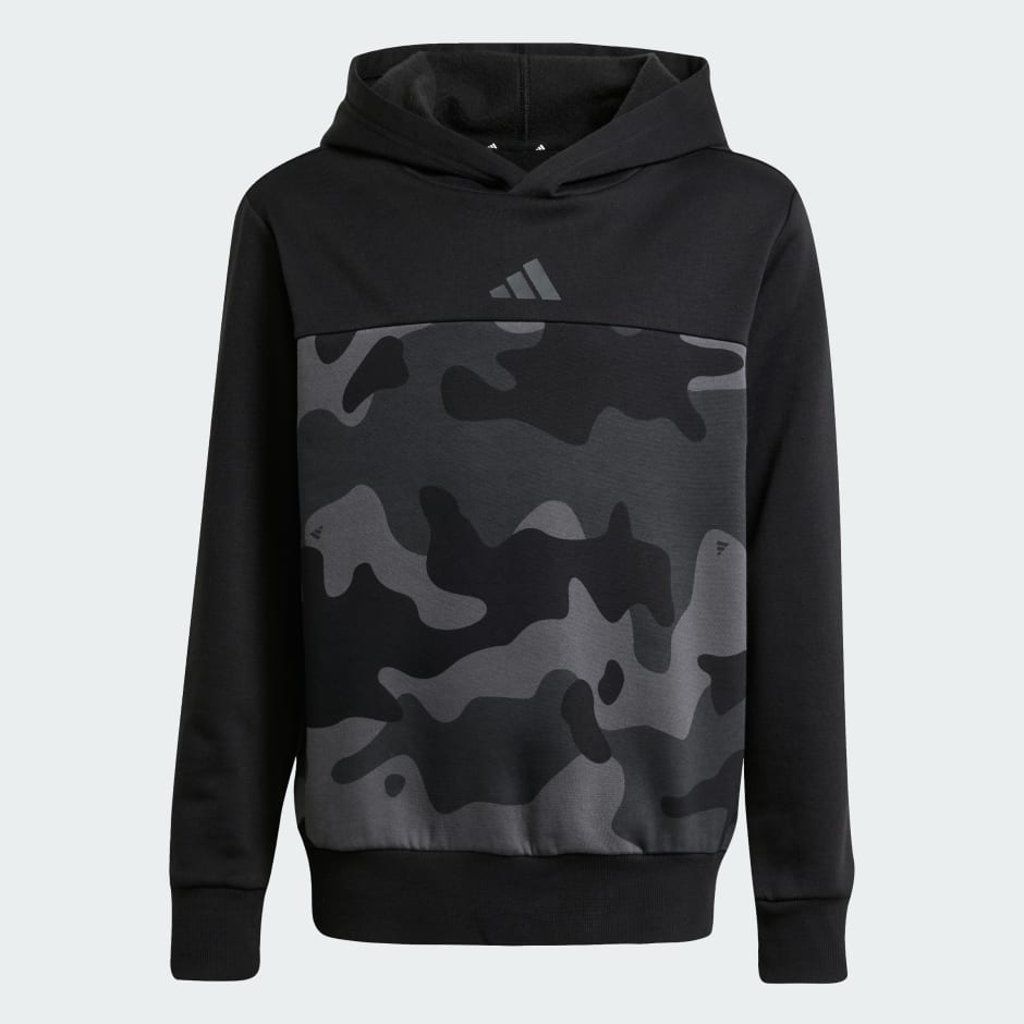 Hanorac Essentials din fleece, cu glugă și imprimeu camuflaj, pentru copii