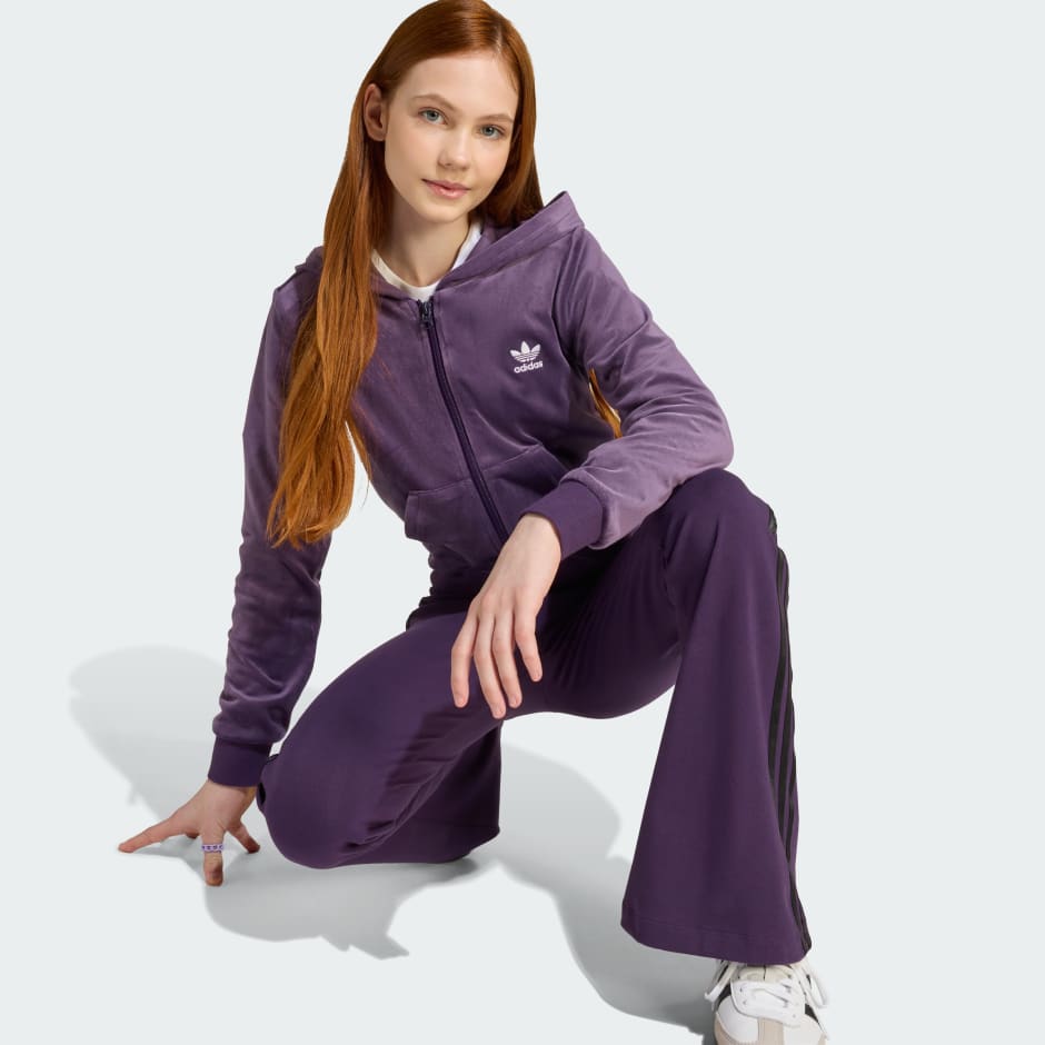 Hanorac din velur cu fermoar