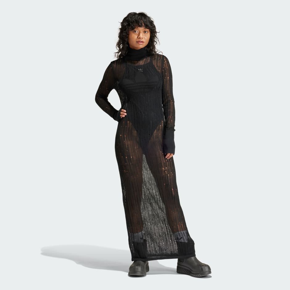 KNIT TRFL DRESS