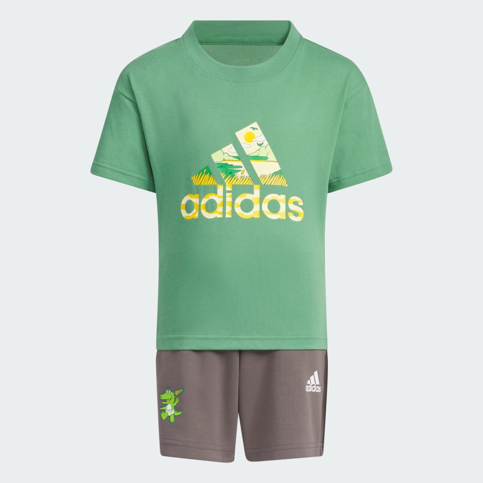 Adidas Knit Tee and Shorts Set Kids