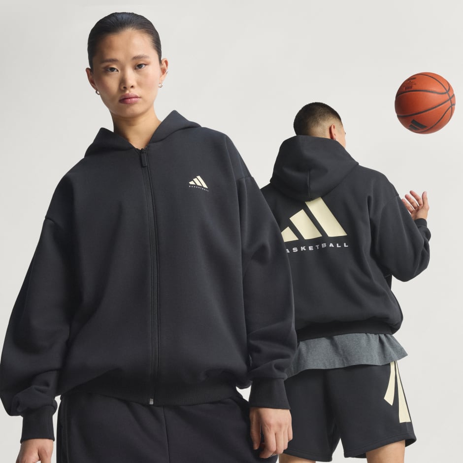 Hanorac de baschet cu fermoar complet de la adidas (unisex)