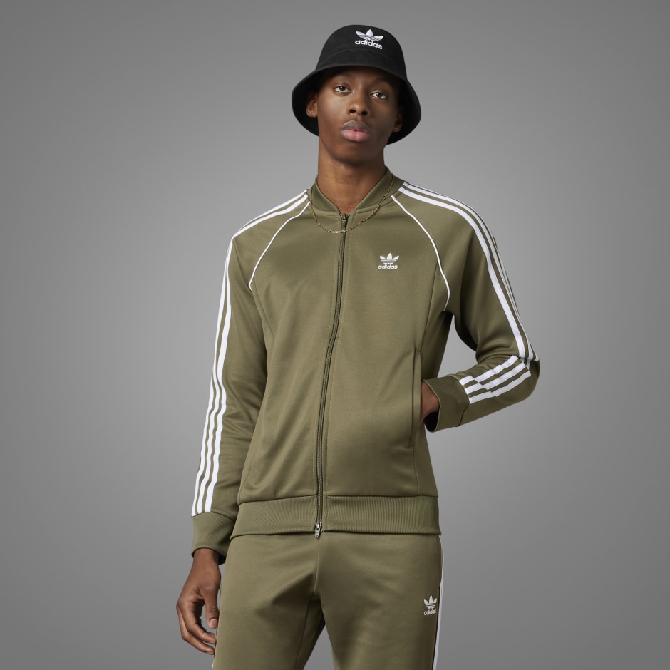 Men's Clothing - Adicolor Track Jacket - Green | adidas Saudi Arabia