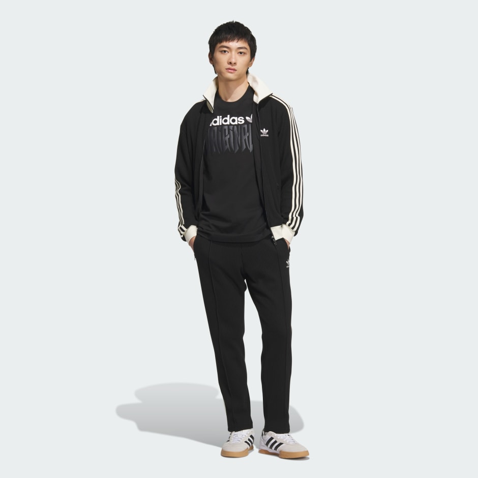 トップス ADICOLOR CLASSIC TRACK TOP WAFFLE JW0109 Adicolor Classic Track Top (Gender Neutral) - Black | adidas