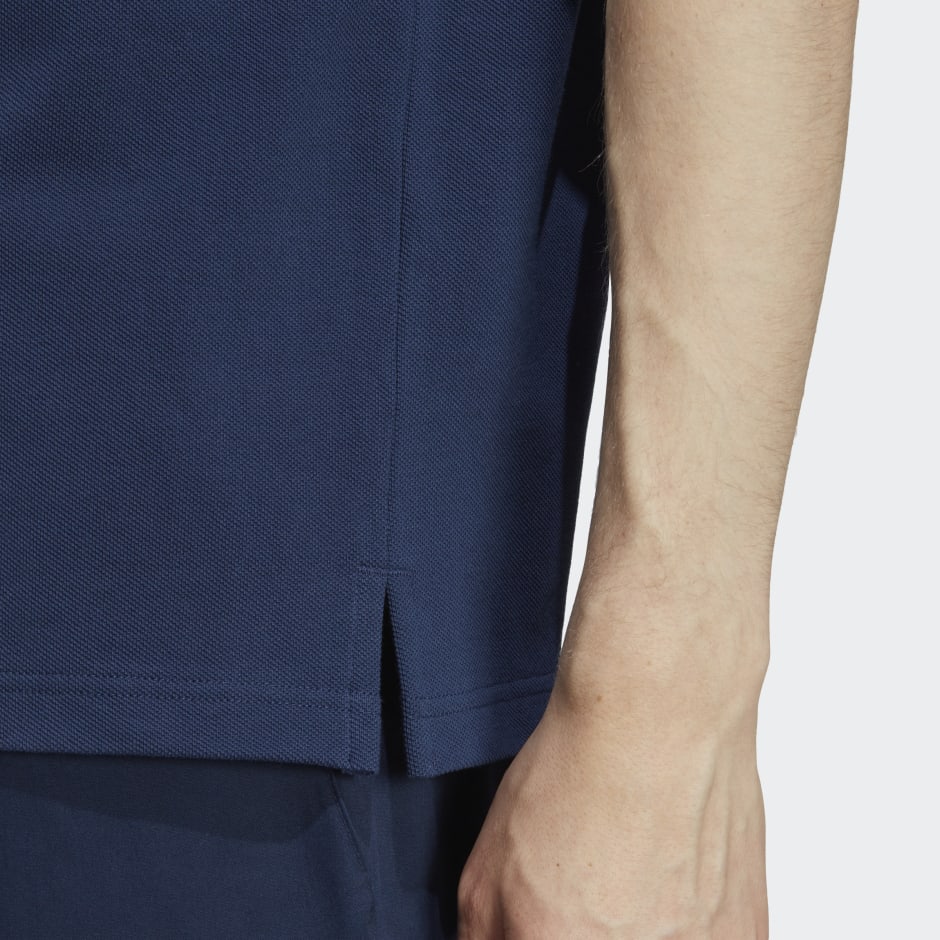Mata Viscoso Microordenador Men's Clothing - Blokepop Polo Shirt - Blue | adidas Bahrain