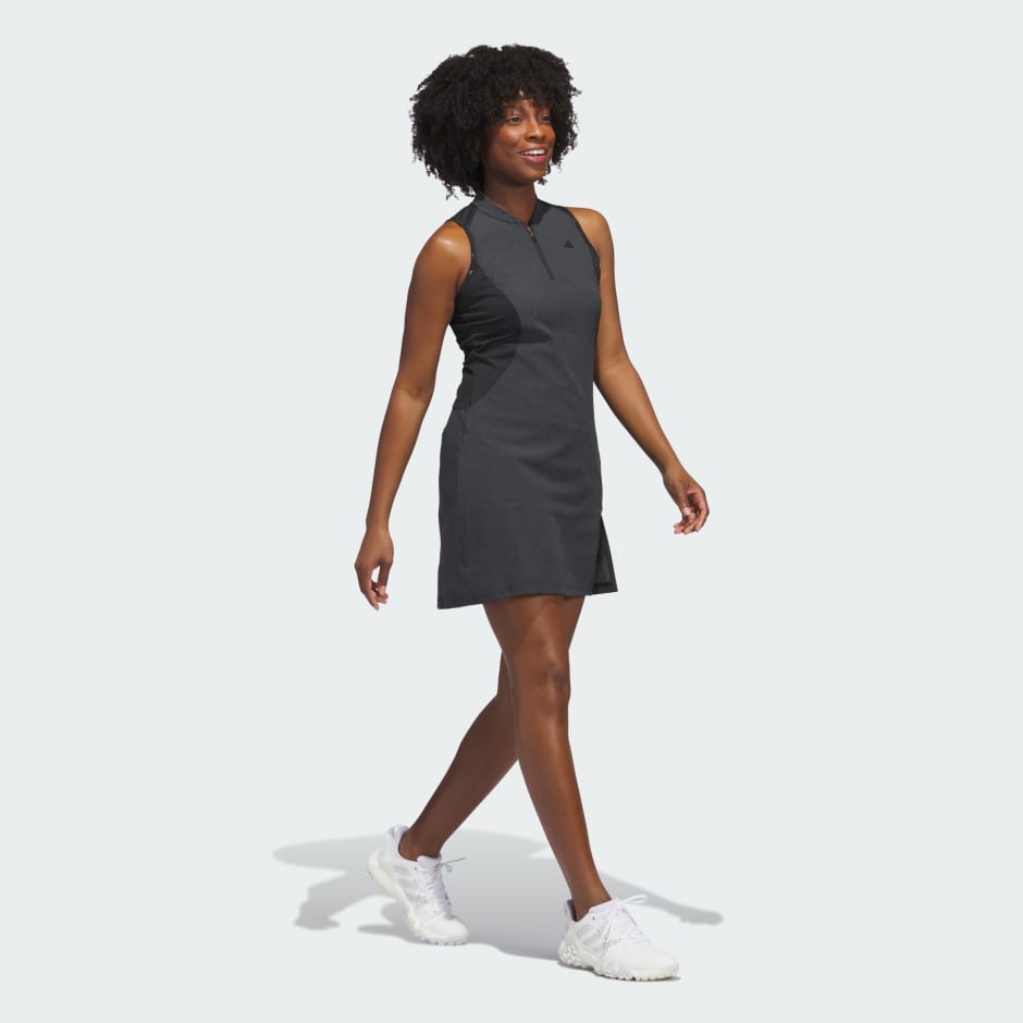 LaaTeeDa Women's Black Sleeveless Sport Golf Dress With Built In Shorts