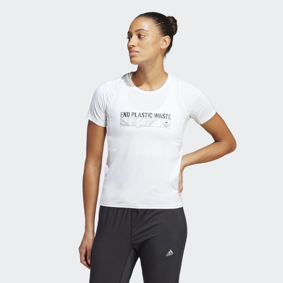 Triviaal Jolly Bespreken Women's Clothing - Parley Run Fast Running Tee - White | adidas Oman