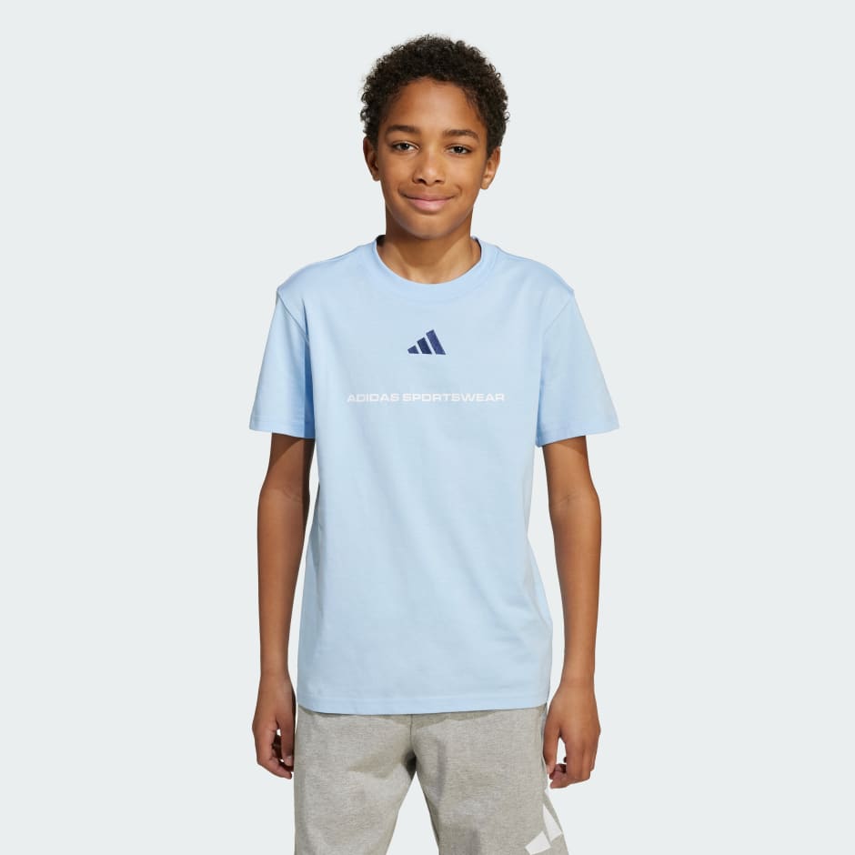 Tricou adidas Slogan din tricot simplu