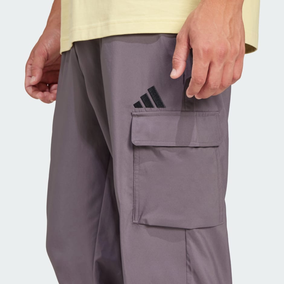 Clothing - Essentials Small Logo Cargo Pants - Purple Clothing - Essentials Small Logo Cargo Pants - Purple