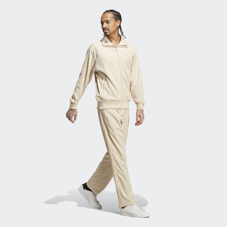 Adidas originals hot sale beige tracksuit