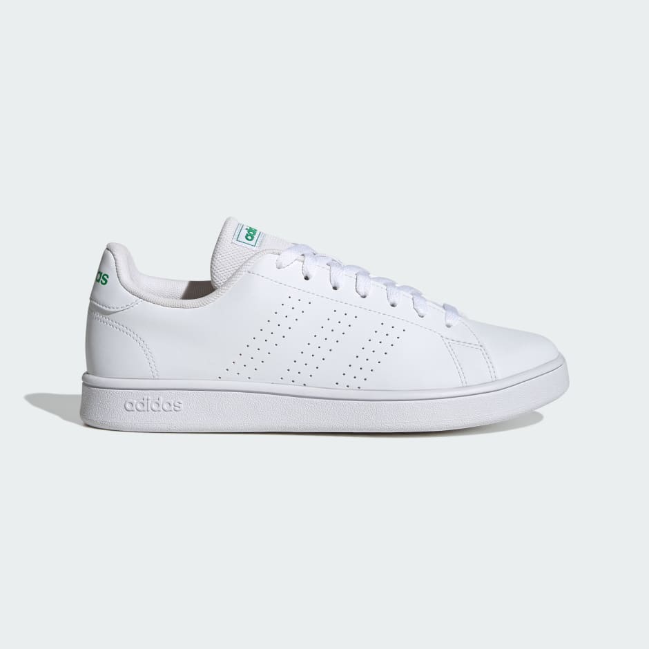 adidas Men's Advantage Base Tennis Shoe, White/White