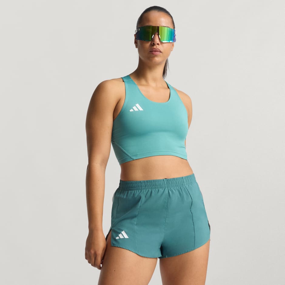 CLOTHING - Adizero Essentials Running Crop Top - Green | adidas Oman