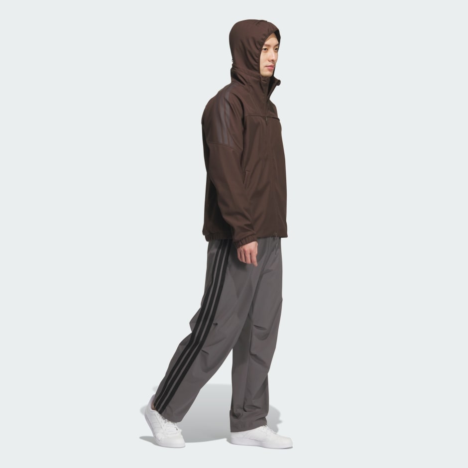 3STRIPES REGULAR FIT BONDED FLEECE HOODED WIND JACKET