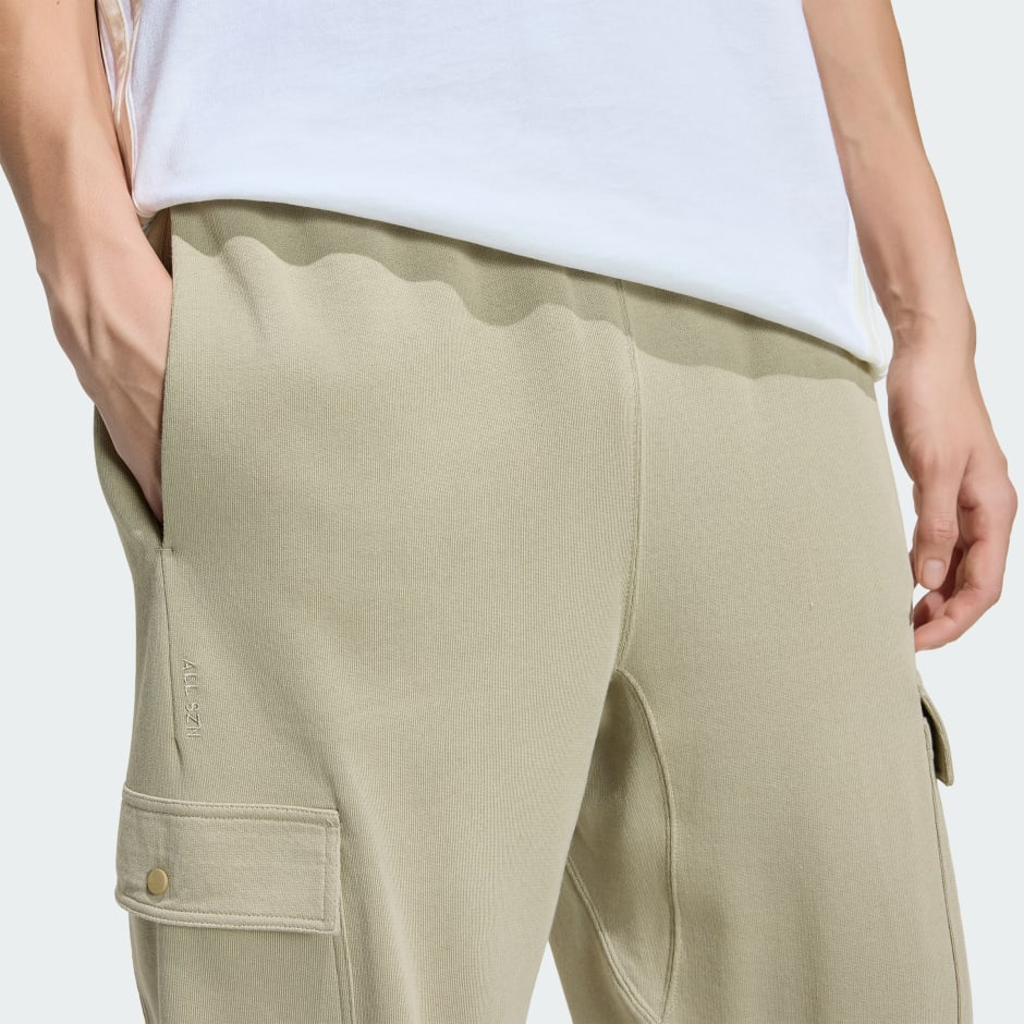 ALL SZN French Terry Loose Cargo Open Hem Pants
