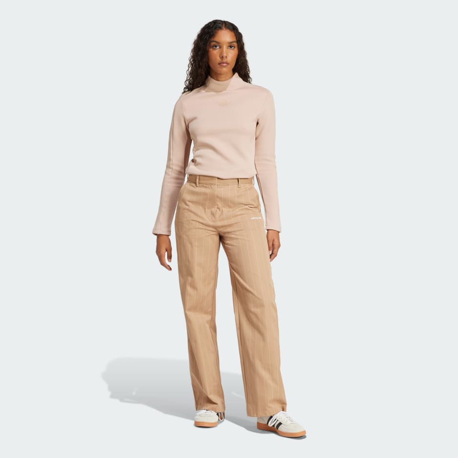 Pinstripe Twill Loose Pants