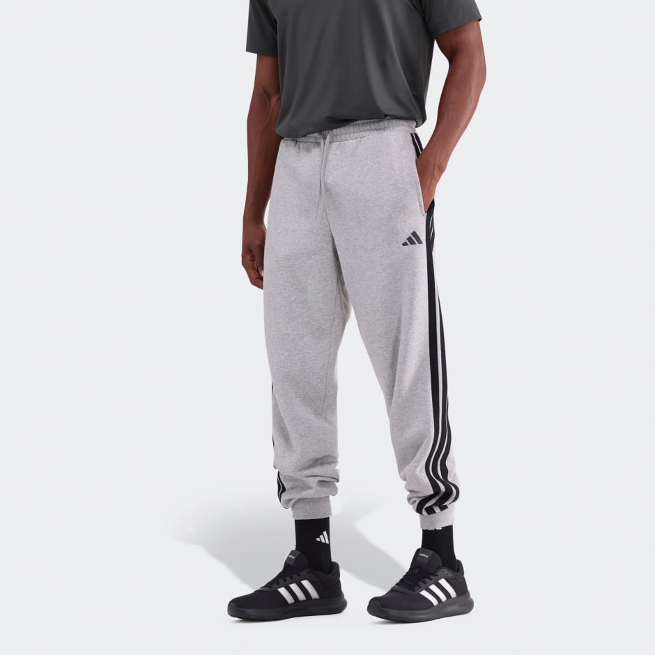 Essentials 3-Stripes Fleece Joggers