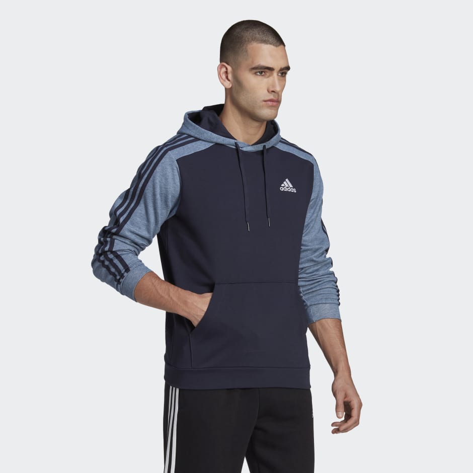 Vet Welsprekend Rechtdoor Men's Clothing - Essentials Mélange French Terry Hoodie - Blue | adidas  Saudi Arabia