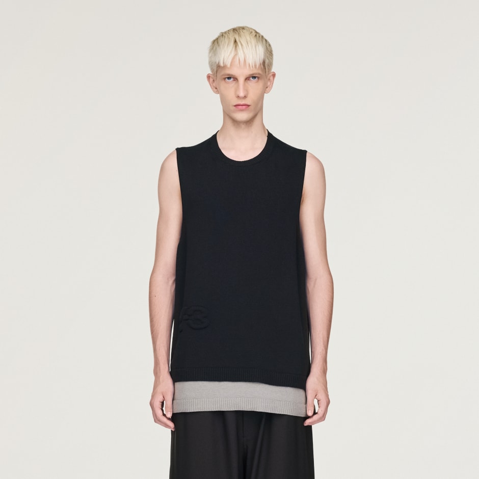 Pleteni prsluk s logotipom Y-3