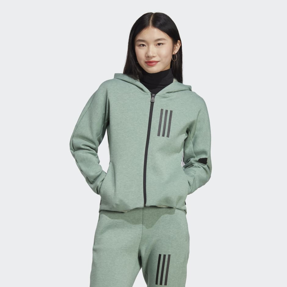 alias Odiseo escotilla Women's Clothing - Mission Victory Slim Fit Full-Zip Hoodie - Green | adidas  Oman