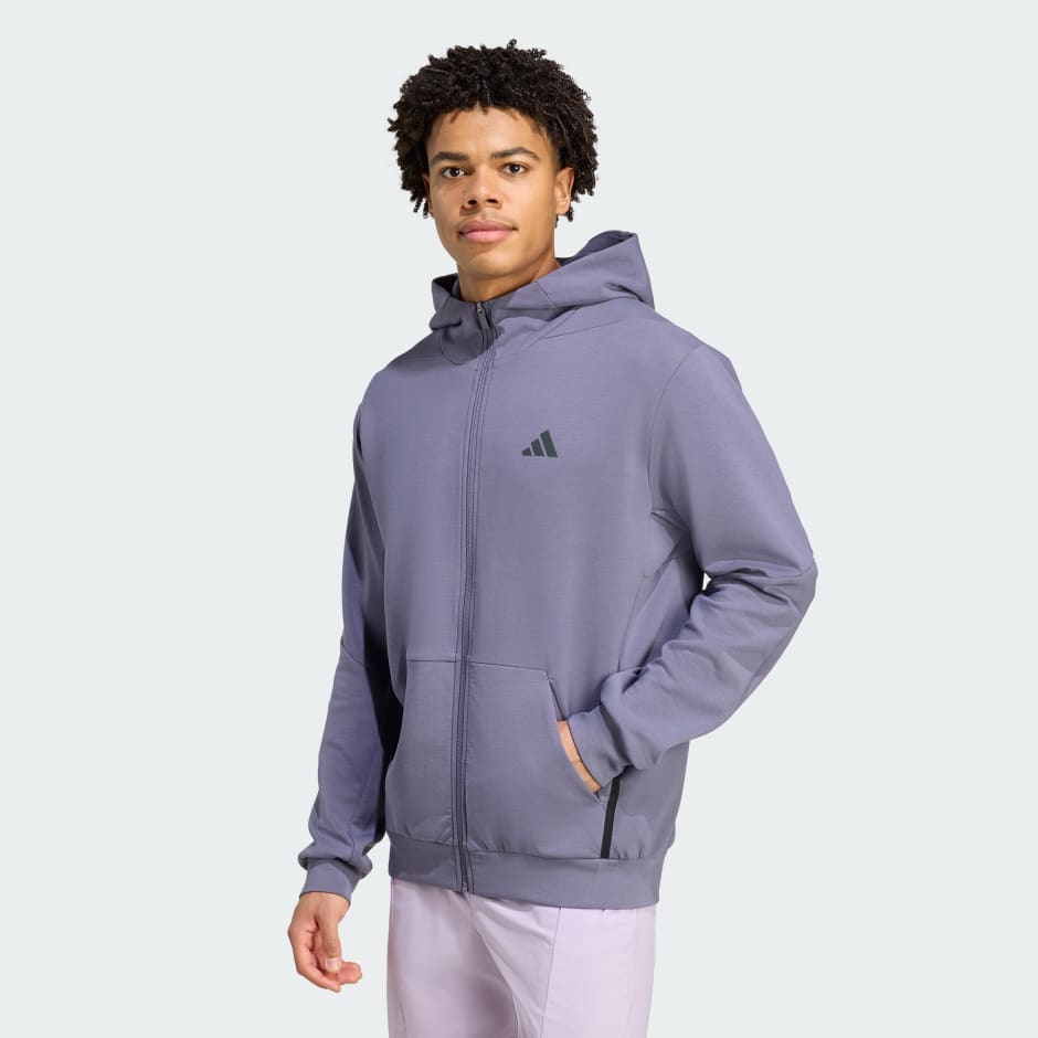 adidas パープル ジップアップジャケット Clothing - Designed for Training Full-Zip Track Jacket - Purple