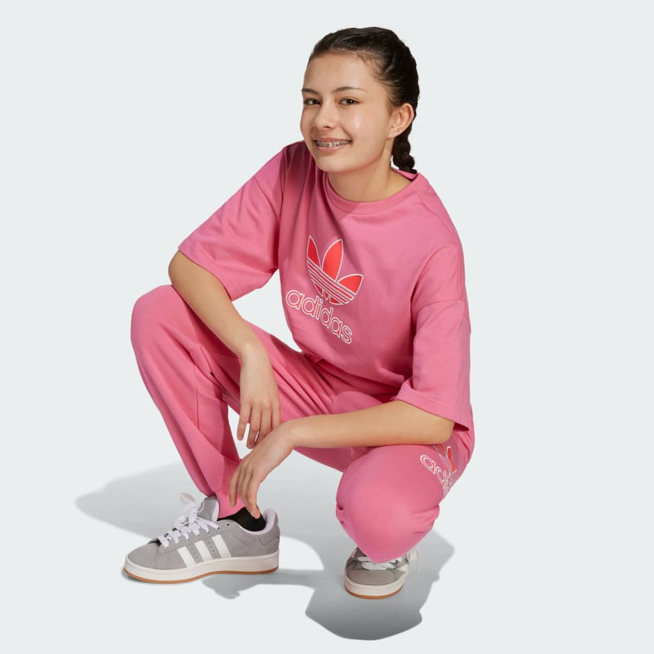 Tricou cu logo Trefoil supradimensionat