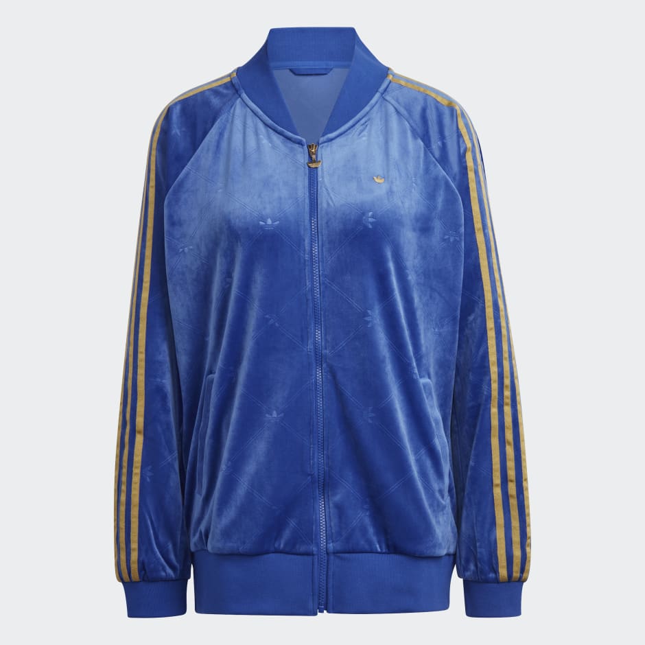 adidas velvet track top