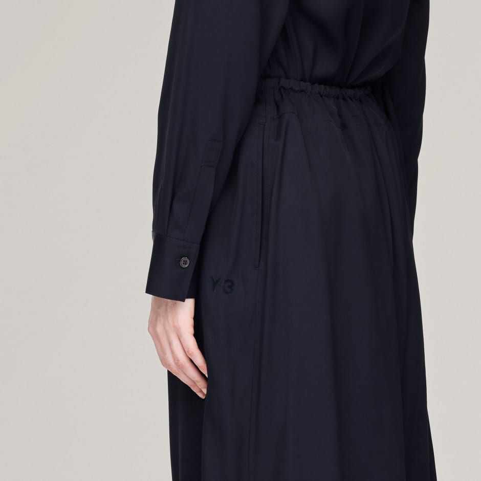 Pantaloni largi Y-3 din twill, cu țesătură diagonală