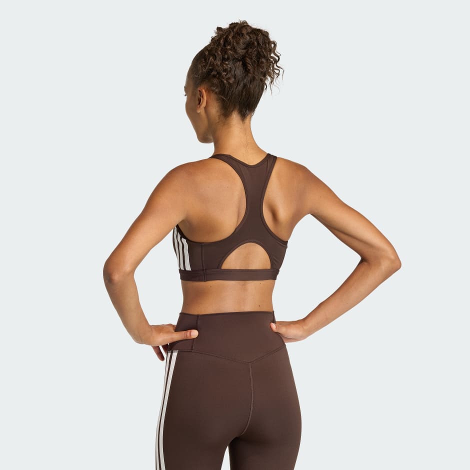 Optime Essentials Workout 3-Stripes Medium Support Bra