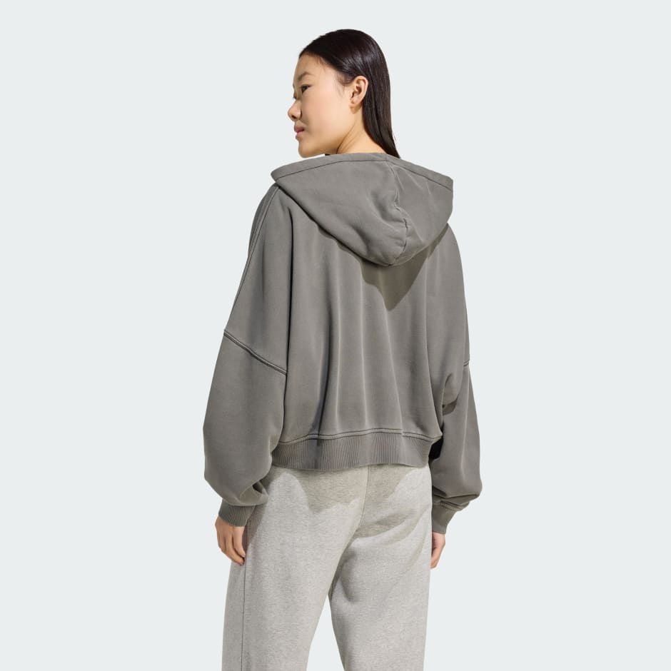 Washed Cropped Hoodie
