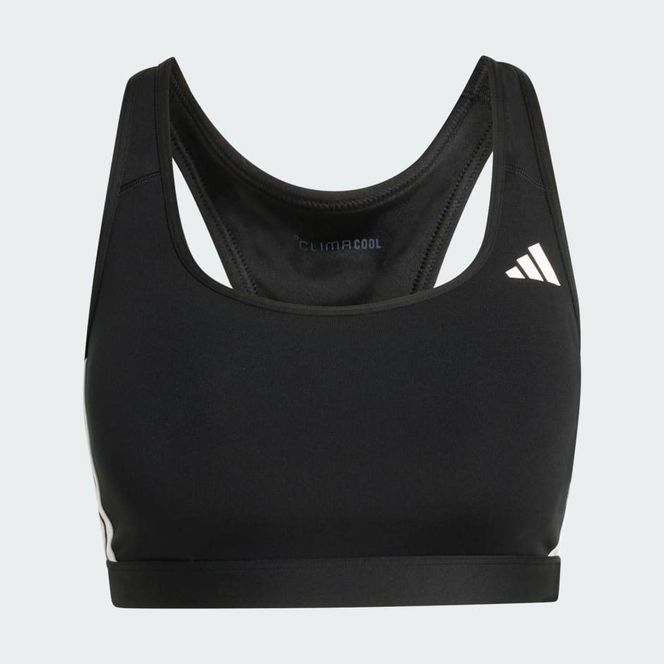 Optime Essentials Workout 3-Stripes Medium Support Bra
