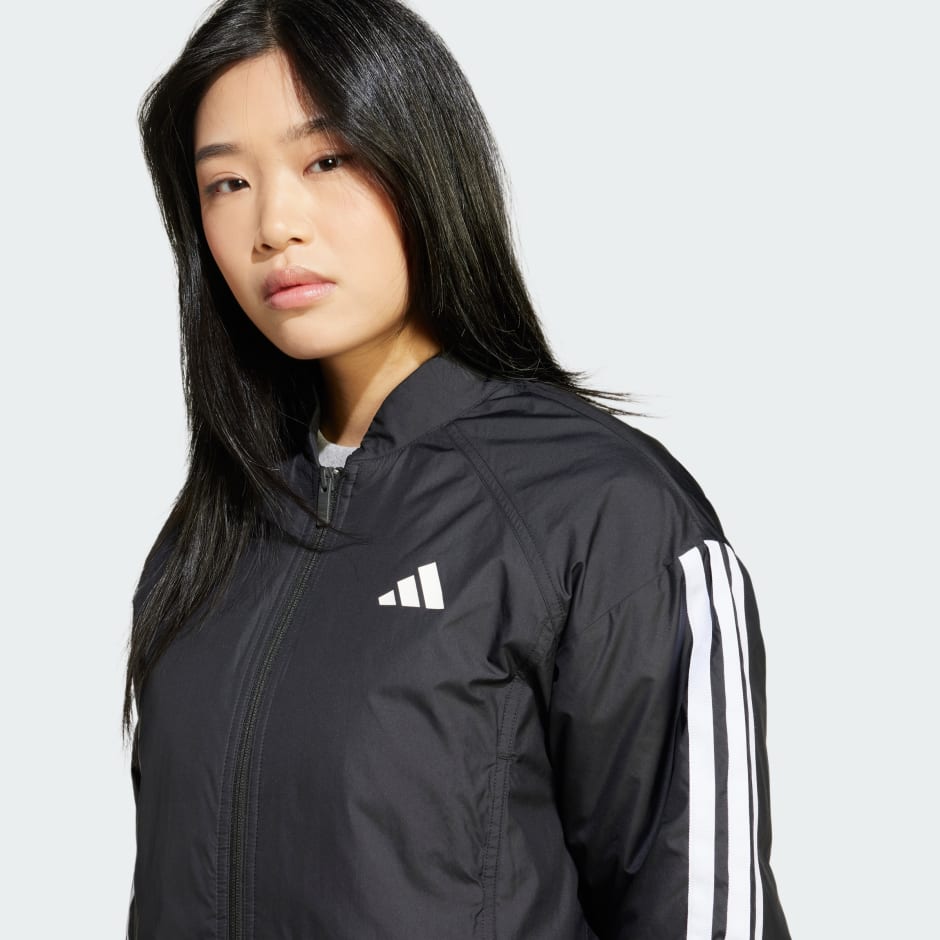 Essentials 3-Stripes Insulated Crop Bomber Jacket