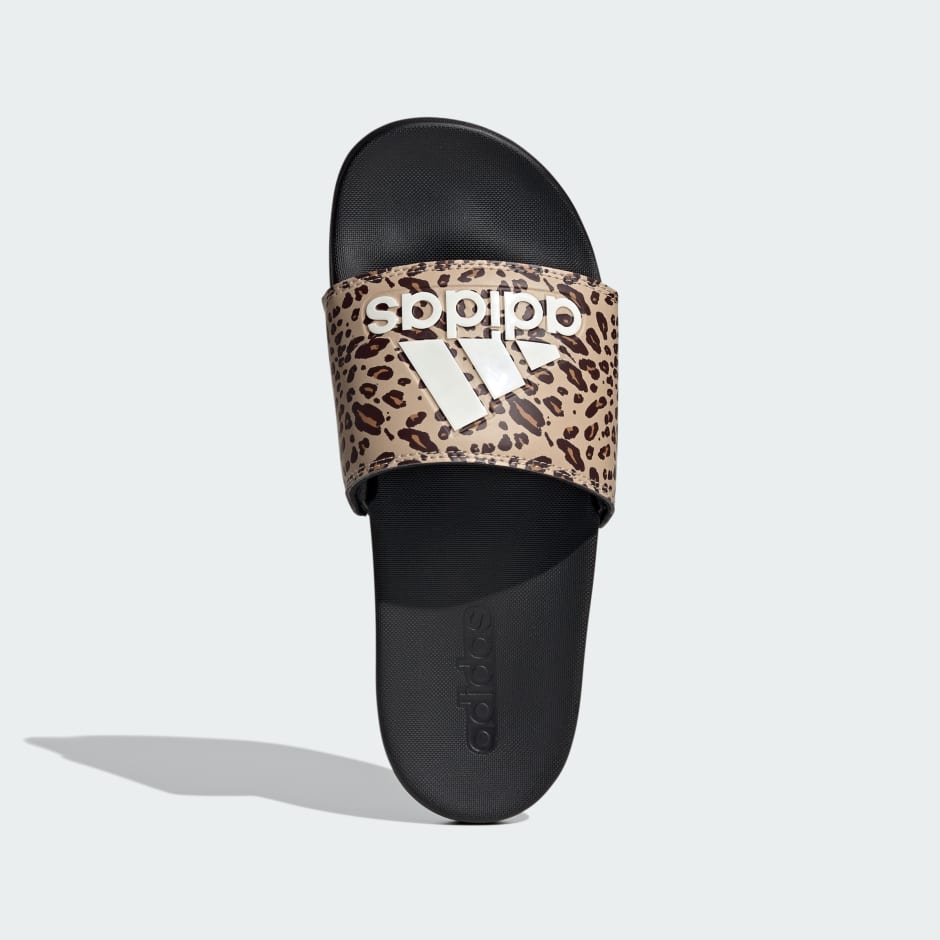 adidas originals adilette slides in leopard print