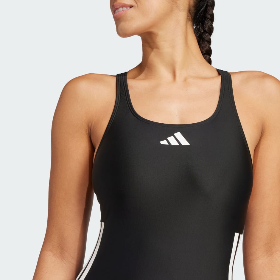 Costum de baie cu 3 dungi și spate &icirc;n formă de C