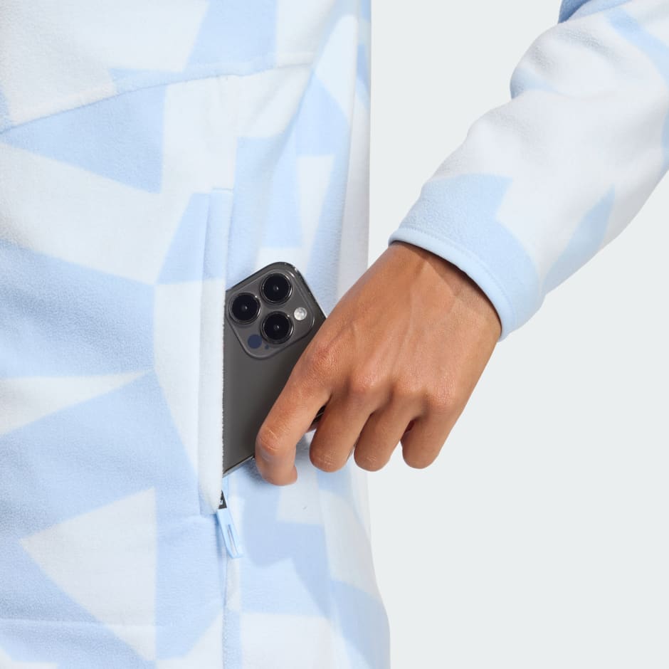 Jachetă din fleece Terrex Multi cu imprimeu și fermoar de sus p&acirc;nă jos