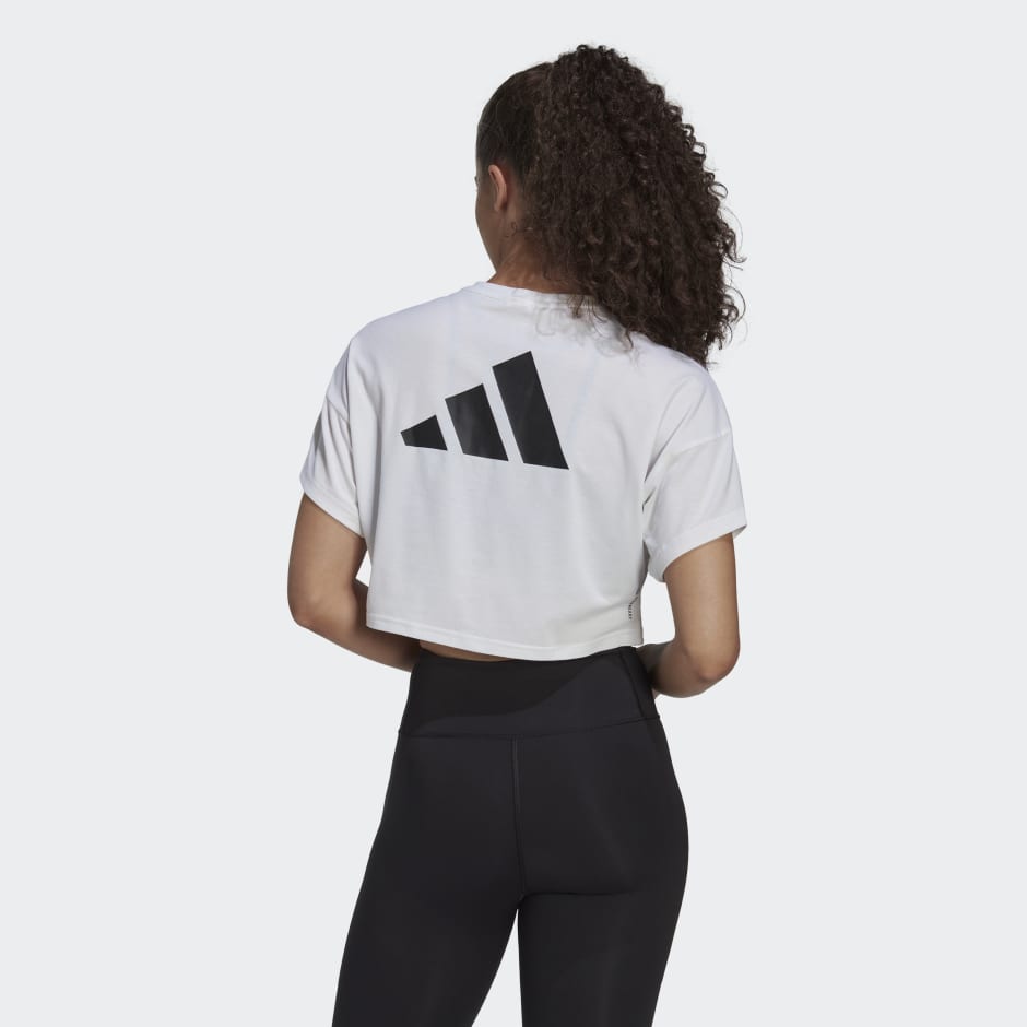 Clothing - Train Icons Print Tee - White | adidas South Africa