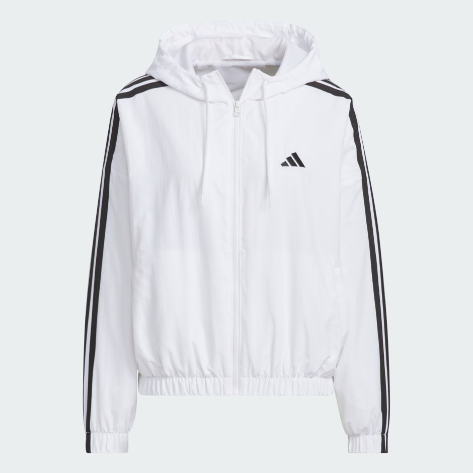 3-Stripes Woven Windbreaker - White | adidas Hong Kong