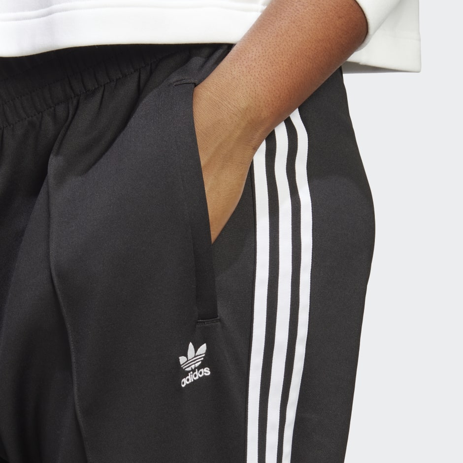 Adidas Originals Plus Adicolor Side Logo Track Pants In Black