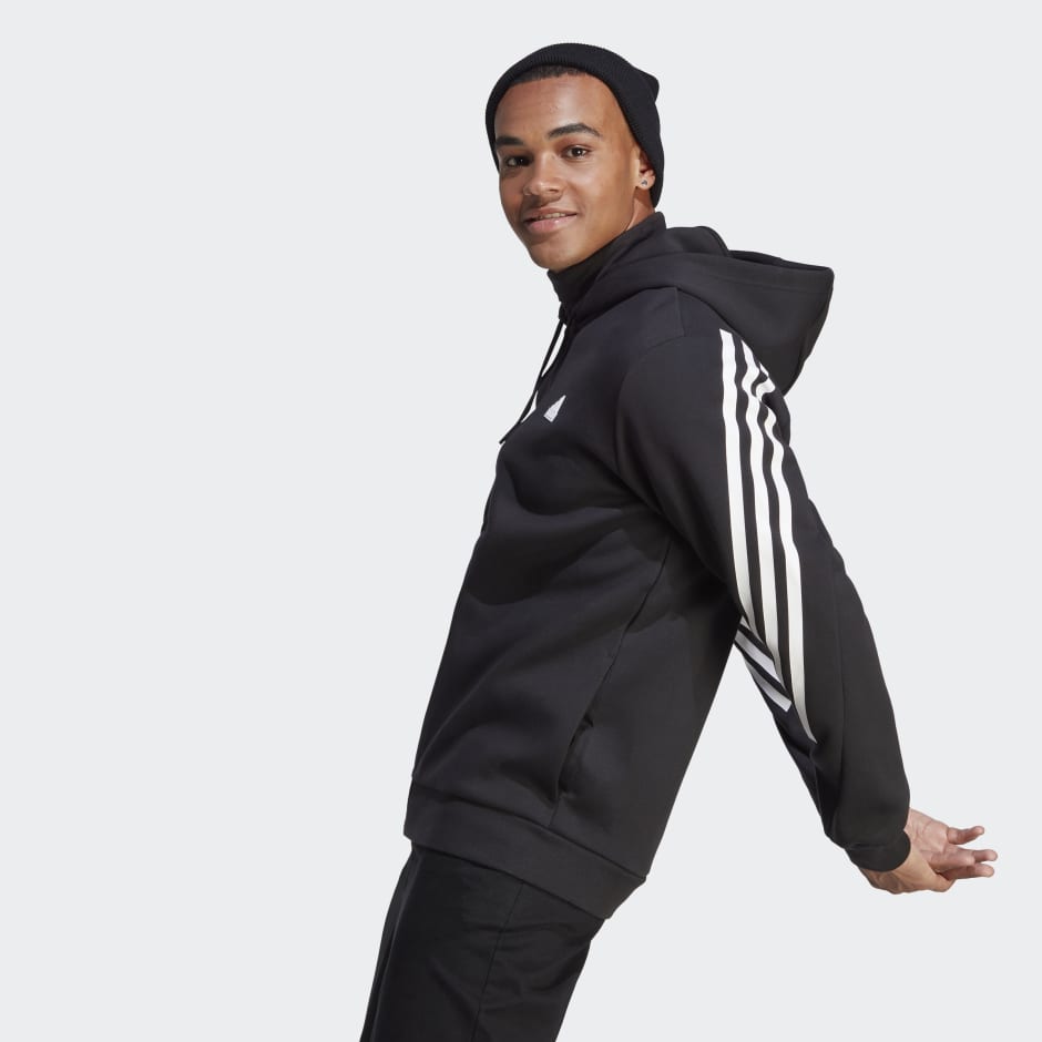 adidas Future Icons 3-Stripes Full-Zip Hoodie - Black | adidas KE