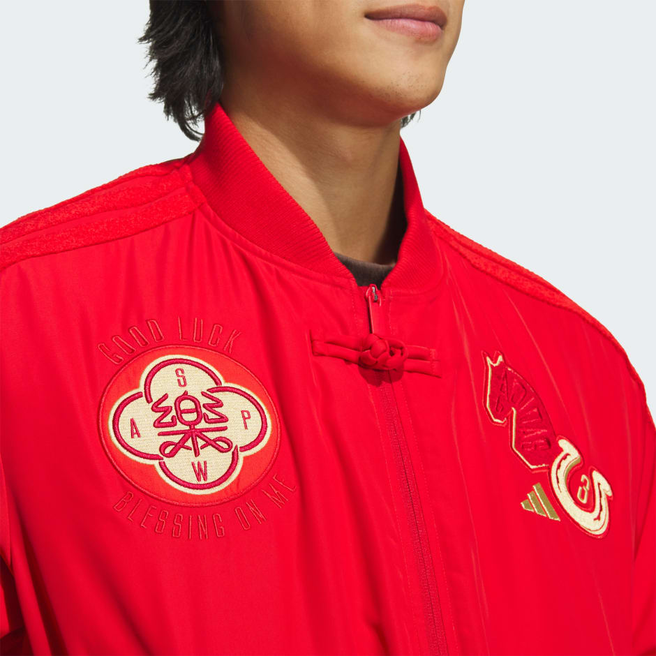 CNY MODERN CHINA 3 STRIPES PADDED BOMBER JACKET