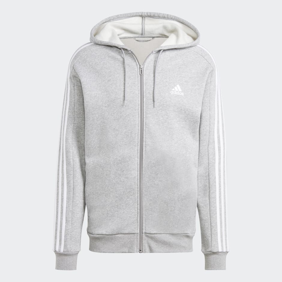 جاكيت Essentials Fleece 3-Stripes Full-Zip