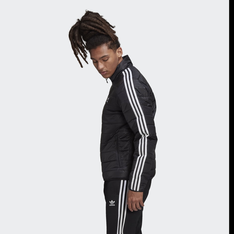 Clothing - Padded Stand Collar Puffer Jacket - Black | adidas South Africa