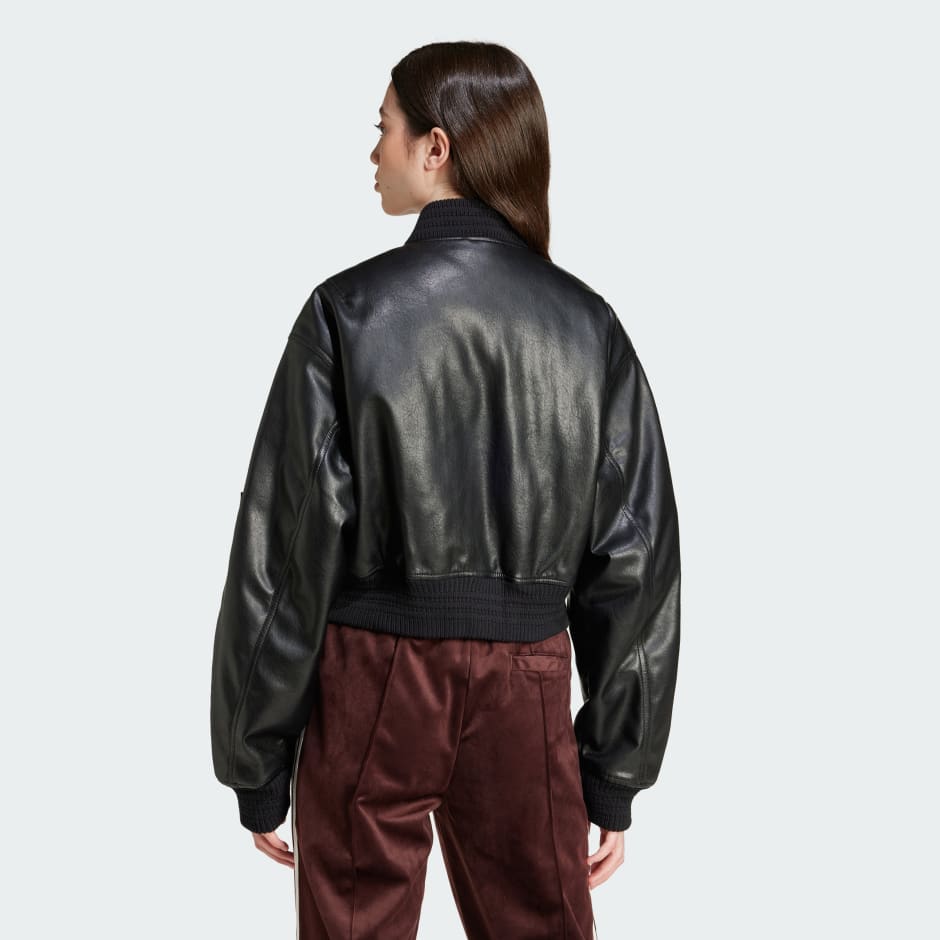 Premium Pleather Bomber Jacket