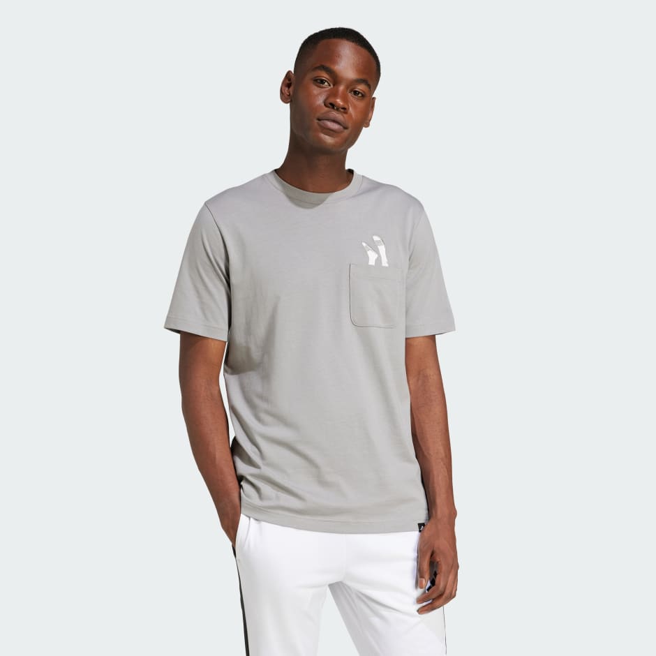 Tricou cu buzunar și imprimeu Lounge Slides