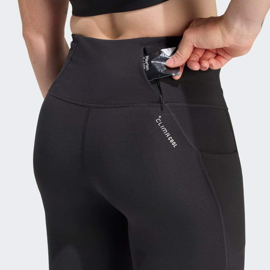 بنطال ضيّق كامل الطول للجري بتقنية Climacool الخطوط الثلاثة من تشكيلة adi365