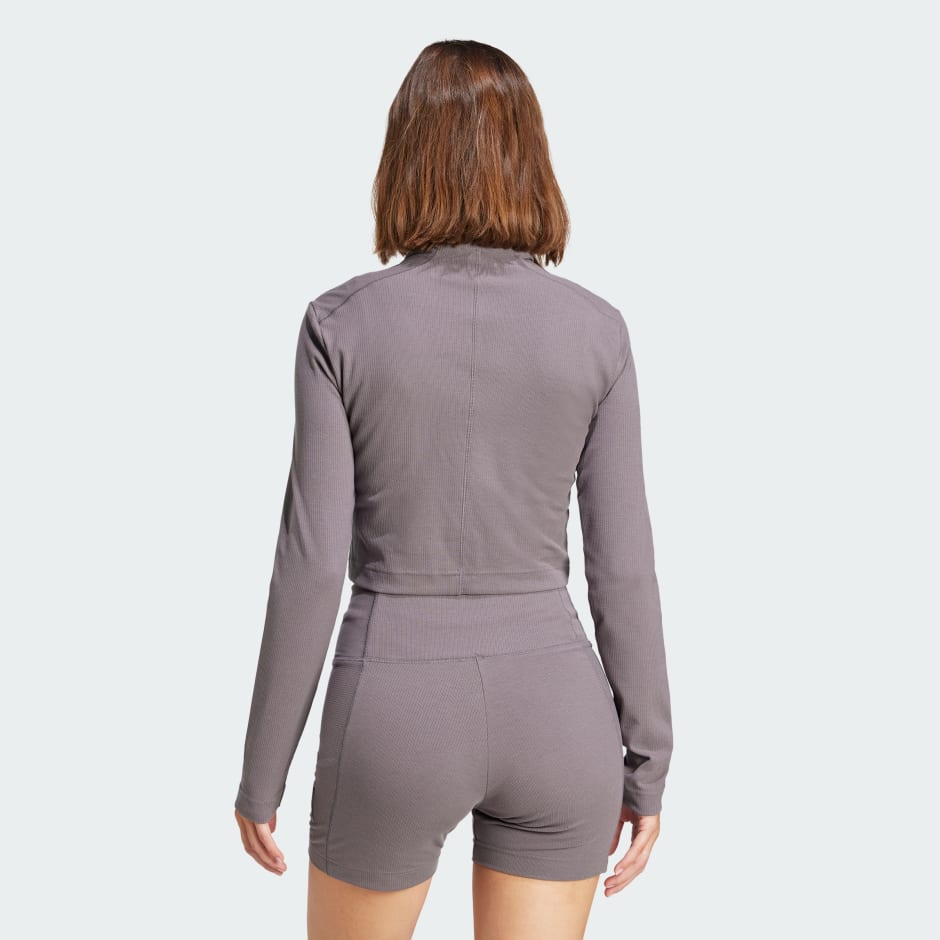 All SZN Ribbed Crop Long Sleeve Top