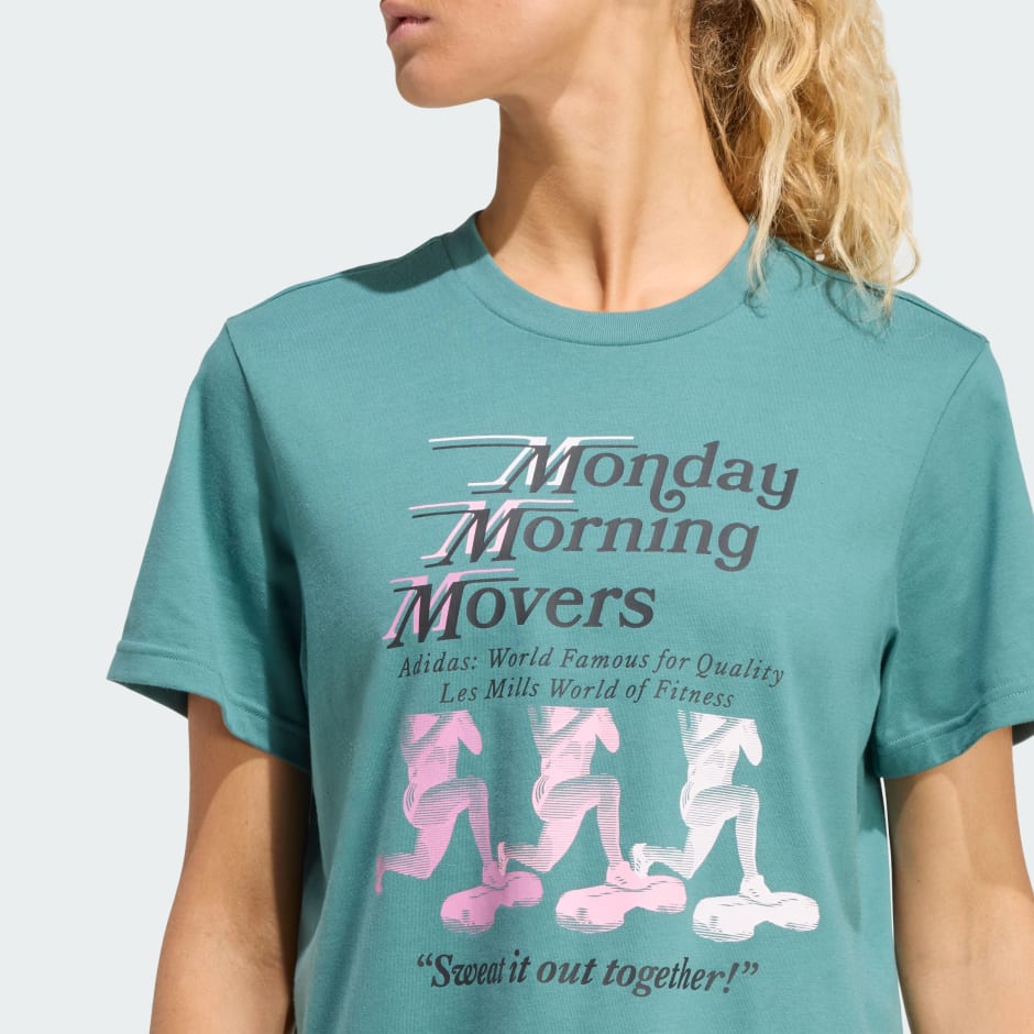 Tricou cu elemente grafice LES MILLS MOVERS