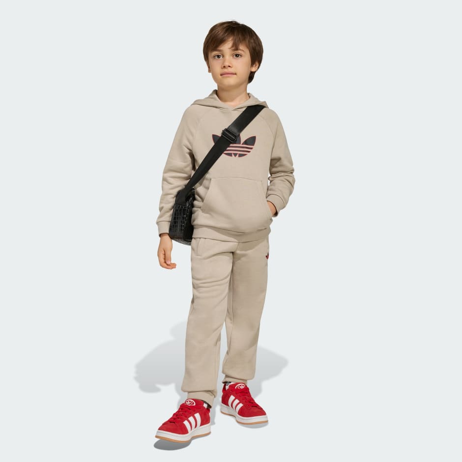 GRAPHIC TREFOIL LOOSE HOODIE SET