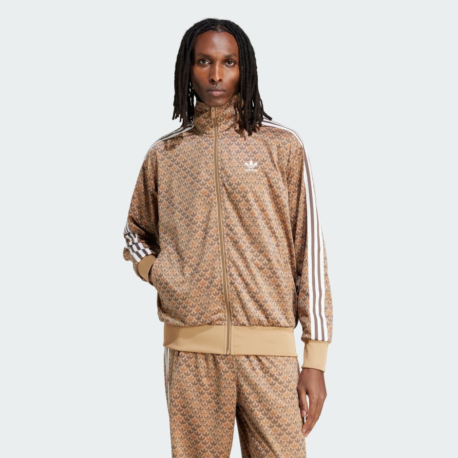 Clothing - FireBird Classic Mono Track Top - Brown | adidas South Africa