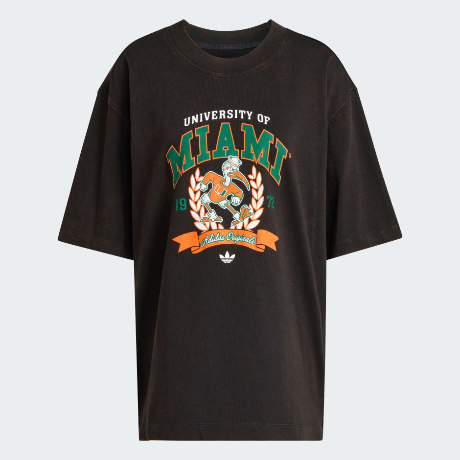 adidas ORIGINALS ATHL DEPT NCAA UNIVERSITY OF MIAMI TEE