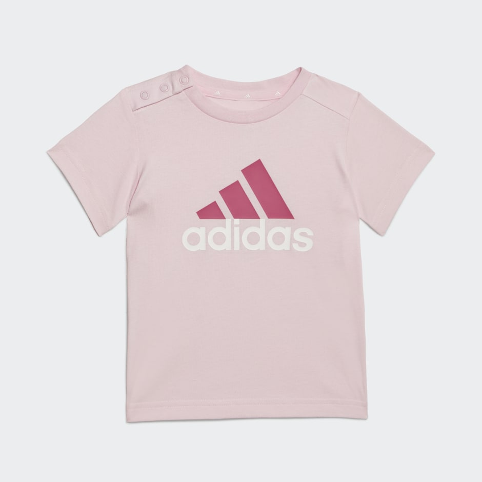 adidas Essentials Organic Cotton Tee and Shorts Set - Pink | adidas UAE